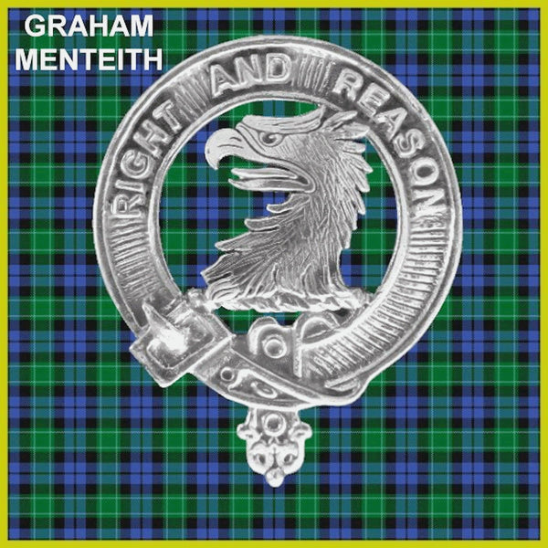 Graham (Menteith) Clan Badge Scottish Plaid Brooch