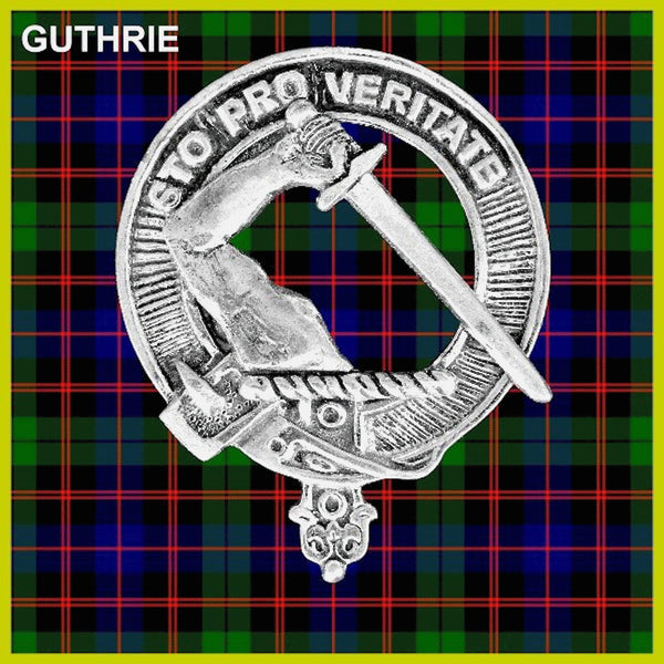 Guthrie Clan Badge Scottish Plaid Brooch