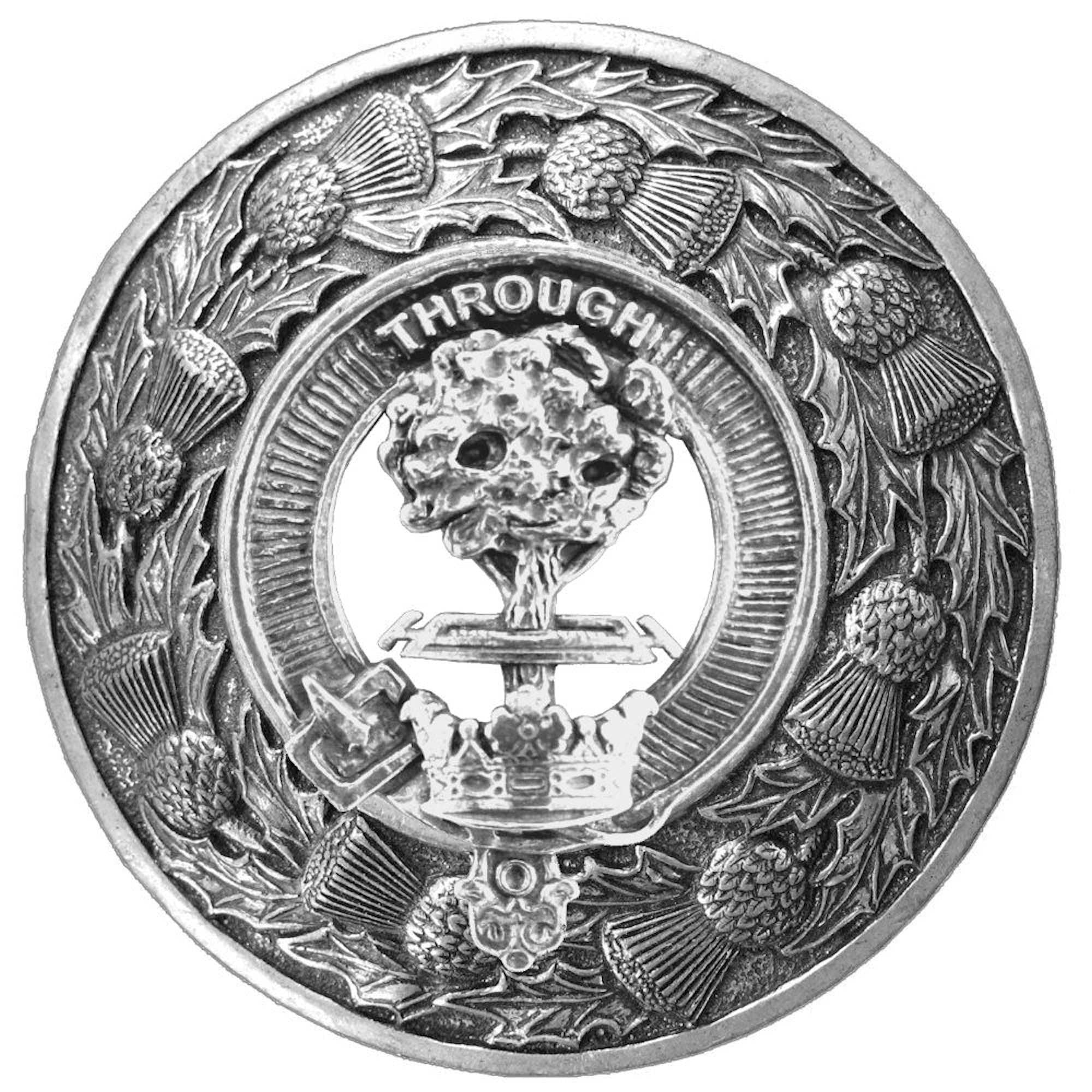 Hamilton Clan Badge Scottish Plaid Brooch