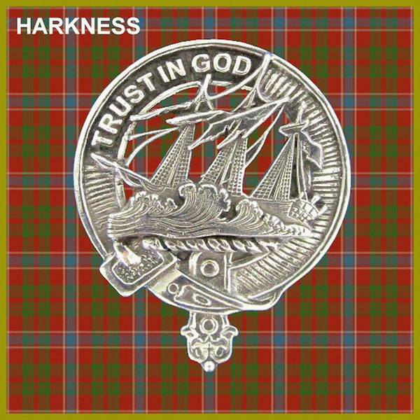 Harkness Clan Badge Scottish Plaid Brooch