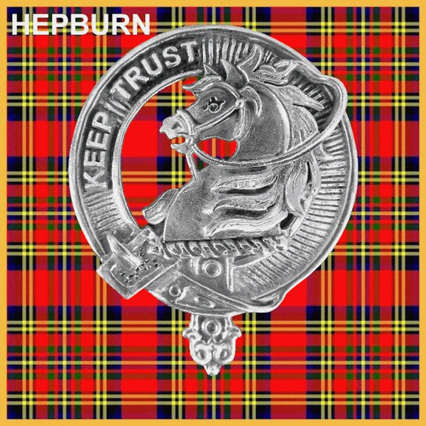 Hepburn Clan Badge Scottish Plaid Brooch