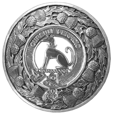 Hunter Clan Badge Scottish Plaid Brooch
