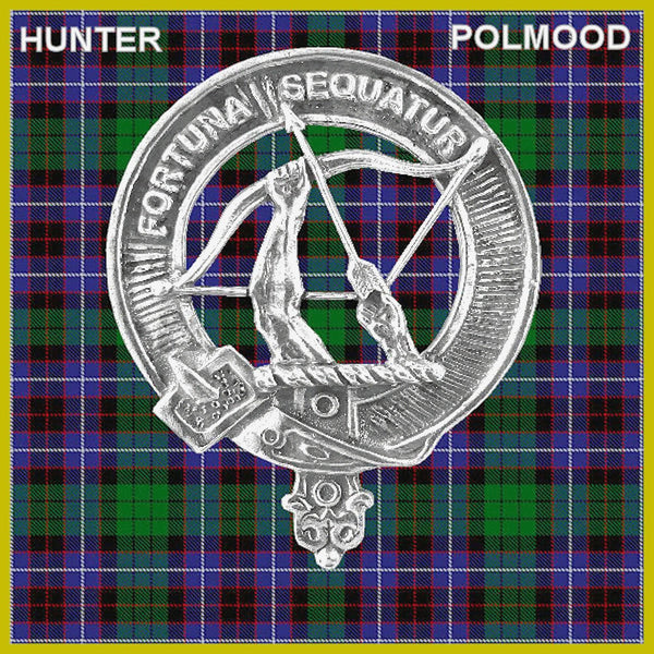 Hunter Polmood Clan Badge Scottish Plaid Brooch