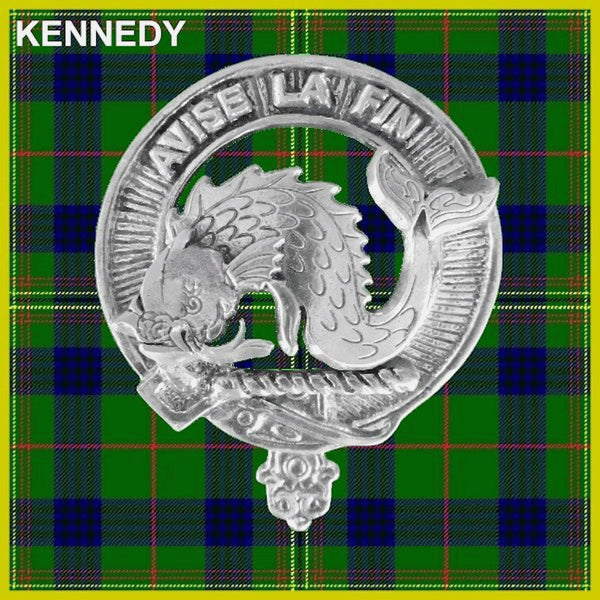 Kennedy Clan Badge Scottish Plaid Brooch