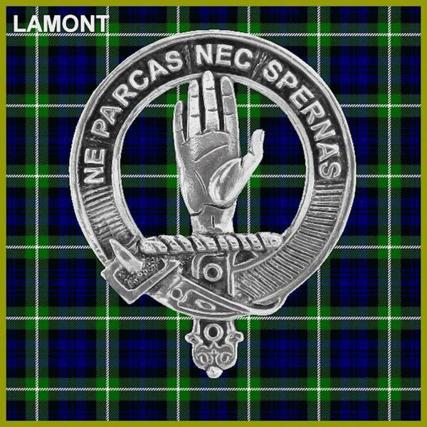 Lamont Clan Badge Scottish Plaid Brooch