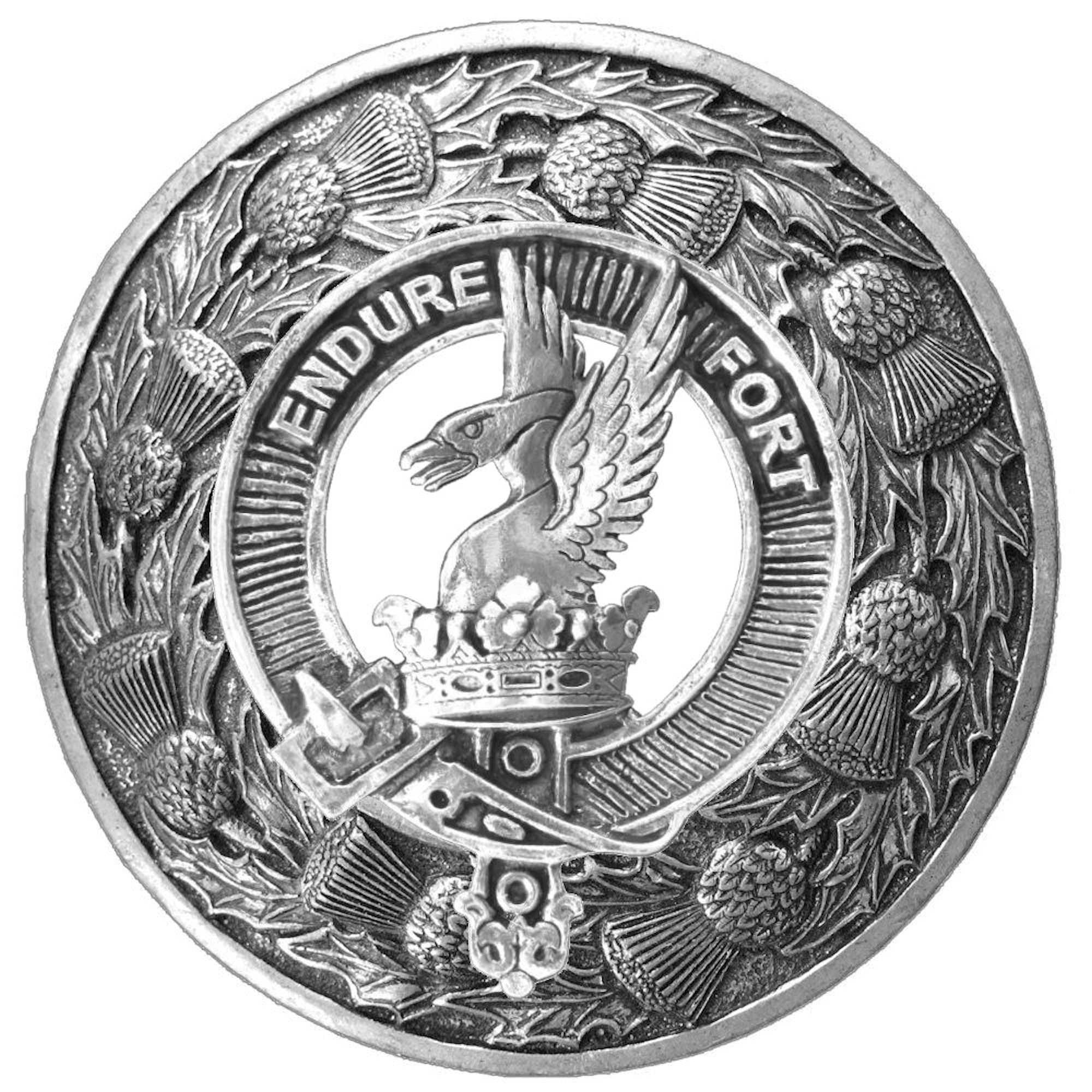 Lindsay Clan Badge Scottish Plaid Brooch