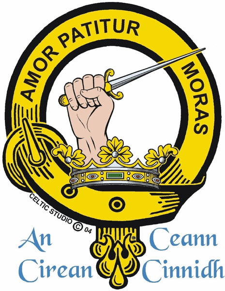 Lumsden Clan Badge Scottish Plaid Brooch