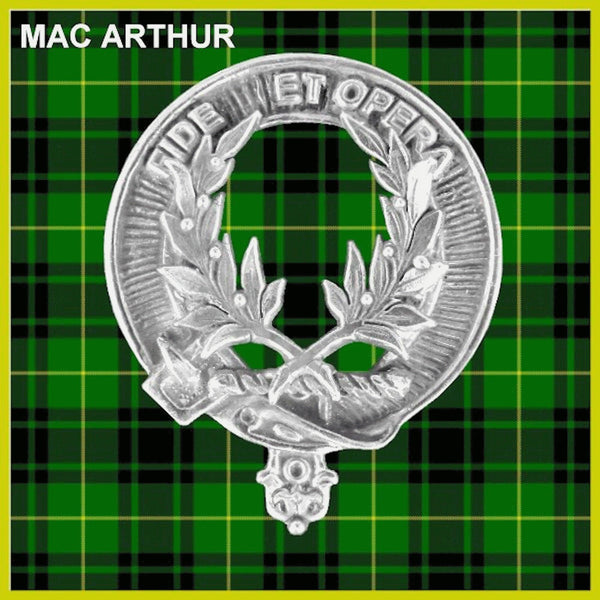 MacArthur Clan Badge Scottish Plaid Brooch