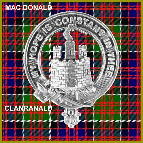MacDonald (ClanRanald) Clan Badge Scottish Plaid Brooch