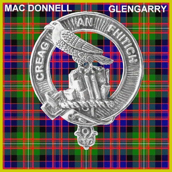 MacDonnell (Glengarry) Clan Badge Scottish Plaid Brooch