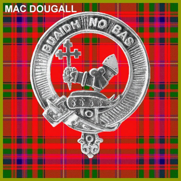 MacDougall Clan Badge Scottish Plaid Brooch