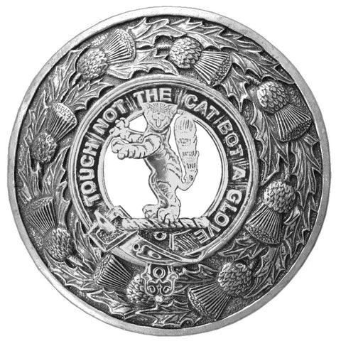 MacIntosh Clan Badge Scottish Plaid Brooch