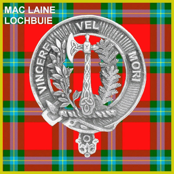 MacLaine Clan Badge Scottish Plaid Brooch