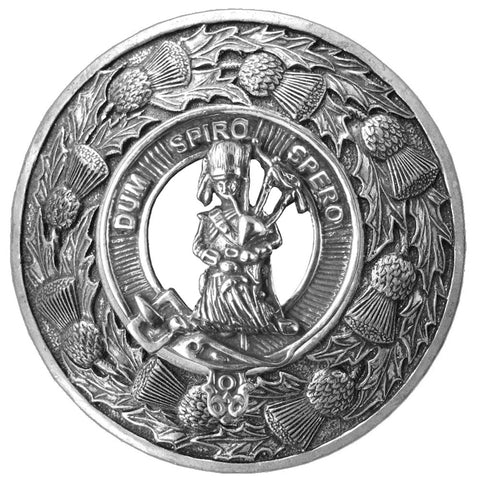 MacLennan Clan Badge Scottish Plaid Brooch