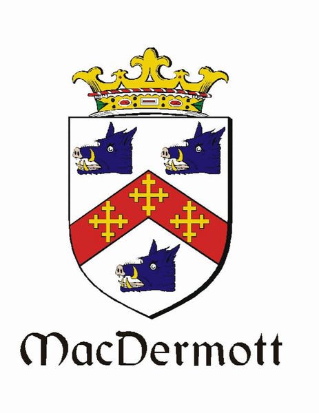 McDermott Irish Coat of Arms Celtic Interlace Disk Pendant ~ IP06