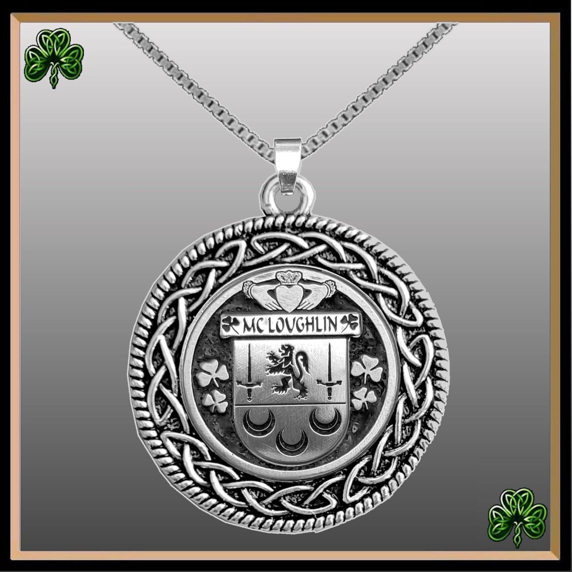 McLoughlin Irish buying Coat of Arms Interlace Kilt Buckle