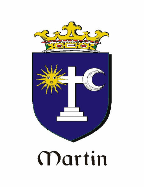 Martin Irish Coat of Arms Celtic Interlace Disk Pendant ~ IP06