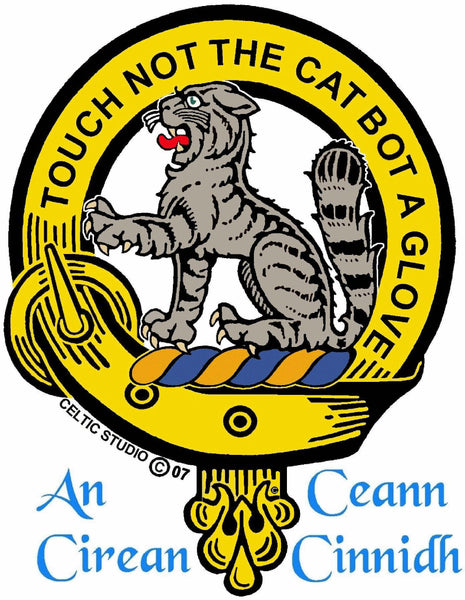 MacPherson Clan Badge Scottish Plaid Brooch