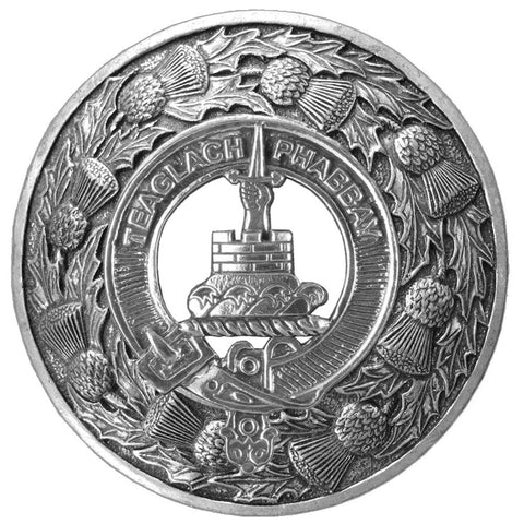 Morrison Clan Badge Scottish Plaid Brooch