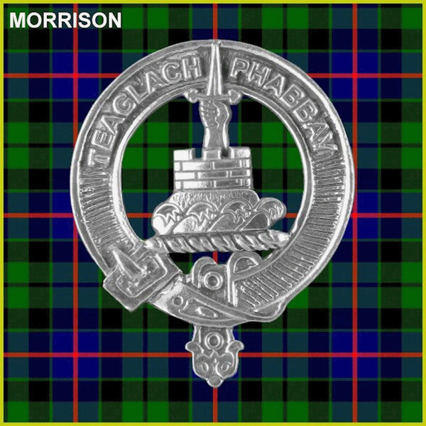 Morrison Clan Badge Scottish Plaid Brooch