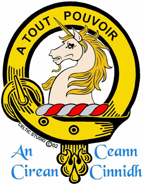 Oliphant Clan Badge Scottish Plaid Brooch