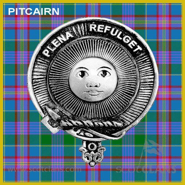 Pitcairn Clan Badge Scottish Plaid Brooch