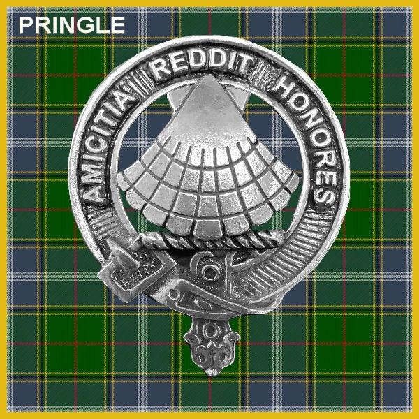 Pringle Clan Badge Scottish Plaid Brooch
