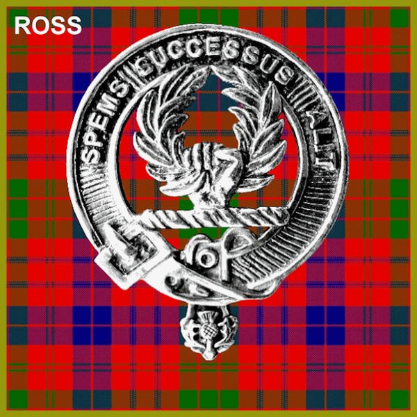 Ross Clan Badge Scottish Plaid Brooch