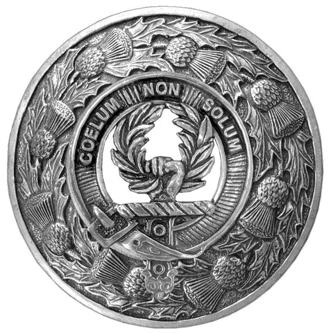 Stevenson Clan Badge Scottish Plaid Brooch