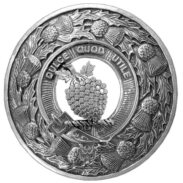 Strang Clan Badge Scottish Plaid Brooch