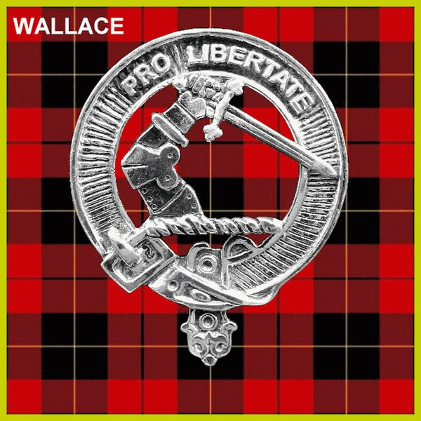 Wallace  Clan Badge Scottish Plaid Brooch