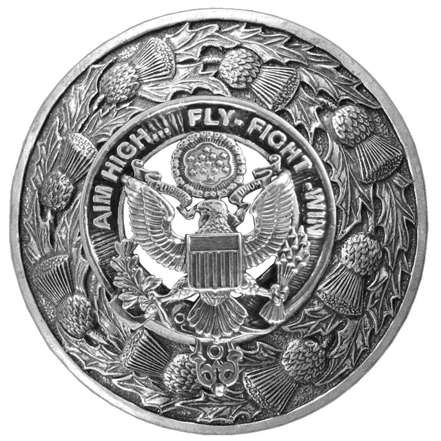 US Air Force Scottish Plaid Brooch