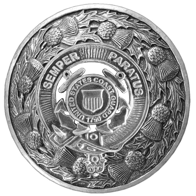 US Coast Guard Scottish Plaid Brooch