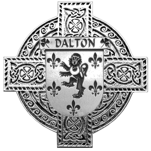 Dalton Irish Family Coat Of Arms Celtic Cross Badge