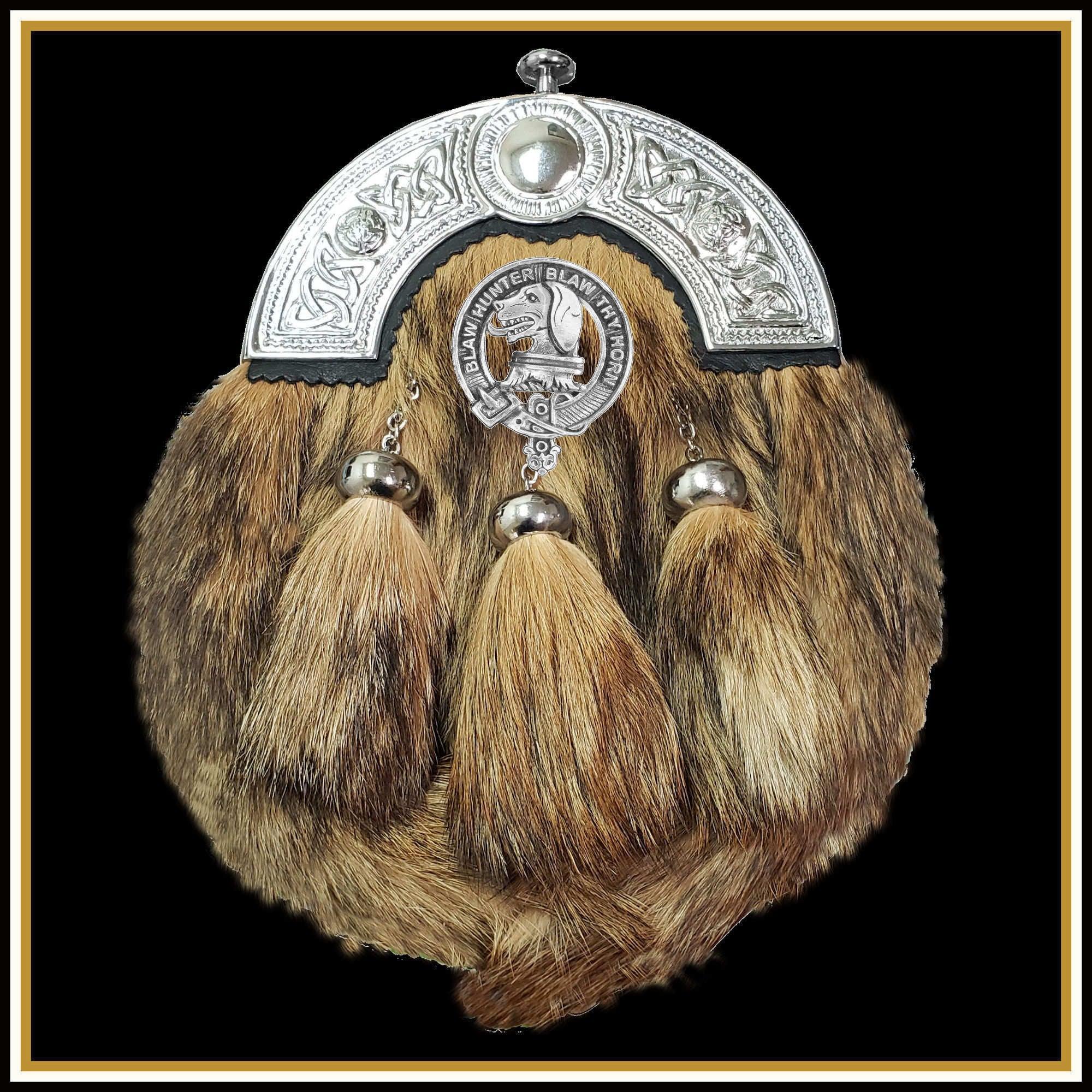 Forrester Scottish Clan Crest Badge Dress Fur Sporran