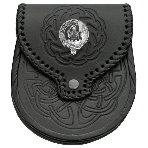Mowatt Scottish Clan Badge Sporran, Leather