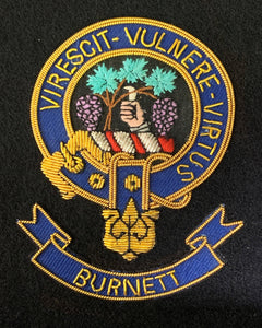 Burnett Scottish Clan Embroidered Crest
