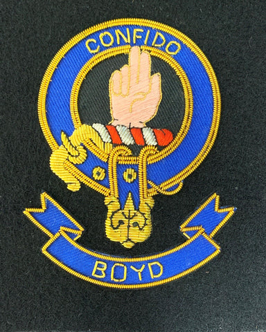 Boyd Scottish Clan Embroidered Crest