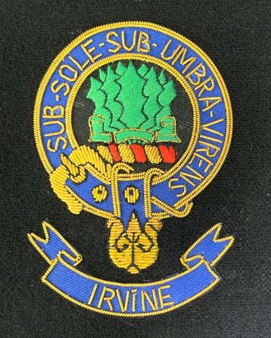 Irvine (Drum) Scottish Clan Embroidered Crest