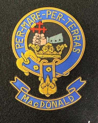 MacDonald Clan Donald Embroidered Crest