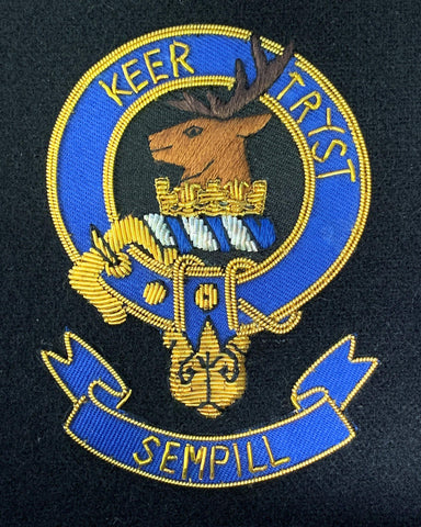 Sempill Scottish Clan Embroidered Crest