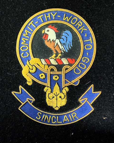 Sinclair Scottish Clan Embroidered Crest
