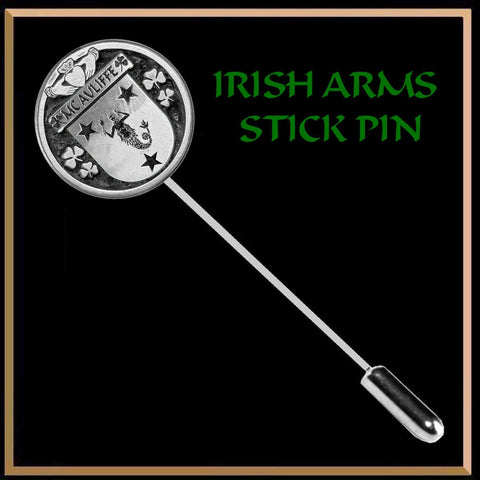 McAuliffe Irish Family Coat of Arms Stick Pin