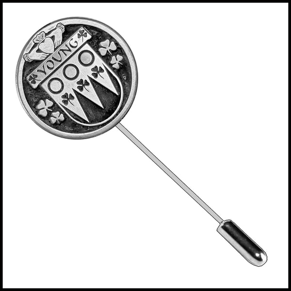 Young Irish Family Coat of Arms Stick Pin