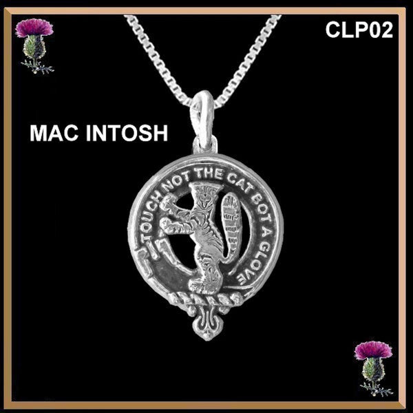 MacIntosh  Clan Crest Scottish Pendant CLP02
