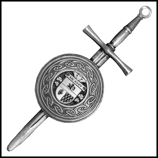 McAvoy Irish Dirk Coat of Arms Shield Kilt Pin