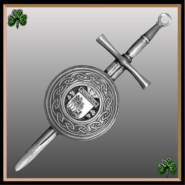 Callahan Irish Dirk Coat of Arms Shield Kilt Pin