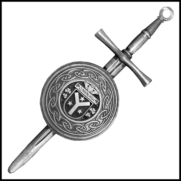 Cunningham Irish Dirk Coat of Arms Shield Kilt Pin