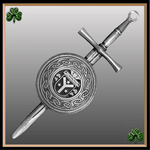 Cunningham Irish Dirk Coat of Arms Shield Kilt Pin