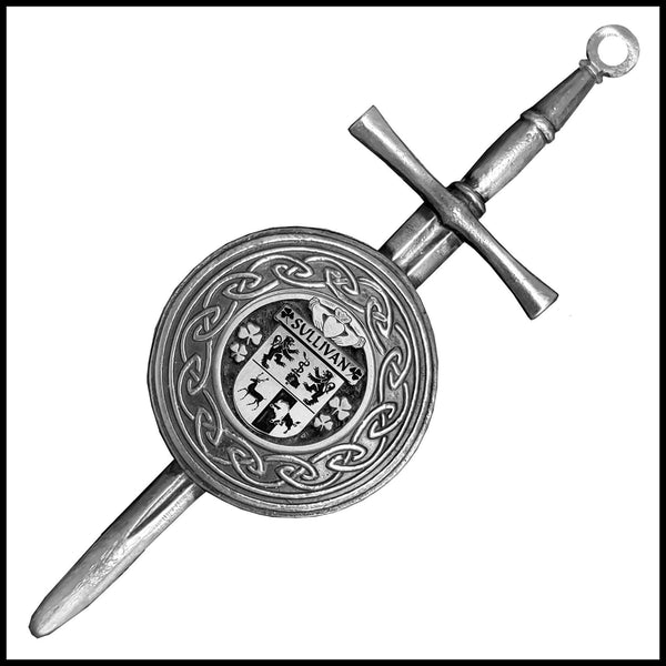 Sullivan Irish Dirk Coat of Arms Shield Kilt Pin